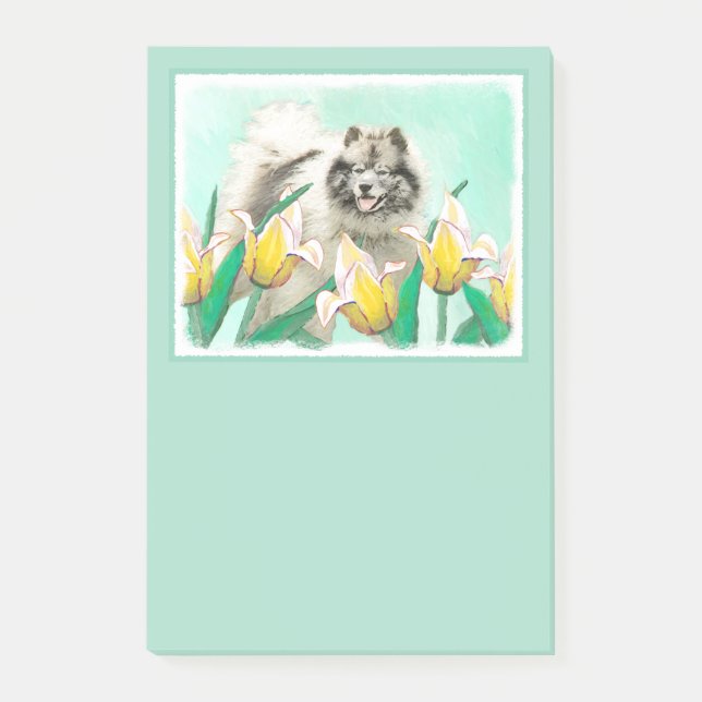 Post-it® Keeshony in Tulips Peinture mignonne Original Chie (Devant)