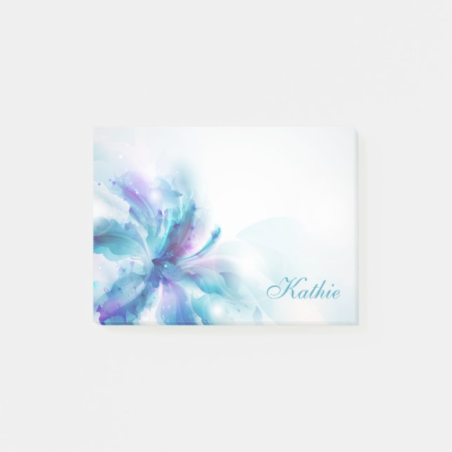 Post-it® Ketmie bleue abstraite 4x3 (Devant)
