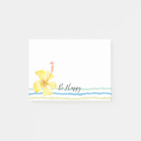 Ketmie jaune de rayures tropicales florale
