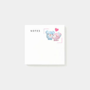 Post-it® Kissing Bears mignon et Kawaii