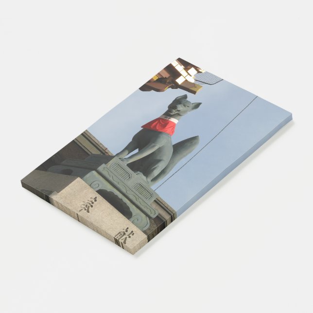 Post-it® Kitsune キ ツ ネ (Fox) avec Bijou à la bouche (Incliné)