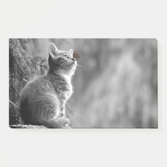Post-it® Kitten Avec Ami Papillon (Devant)