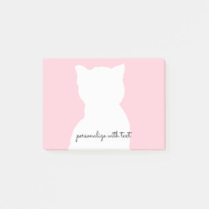 Post-it® Kitty blanc rose