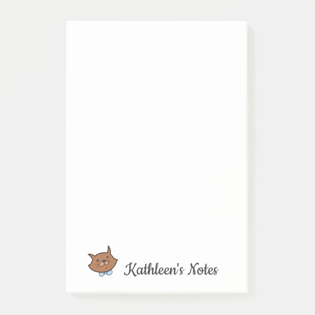 Post-it® Kitty Cat Love Notes | Texte de Personnaliser | Ch (Devant)