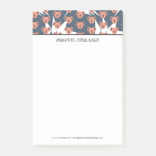 Post-it® Koala Mignon Moderne et Feuille Tropicale