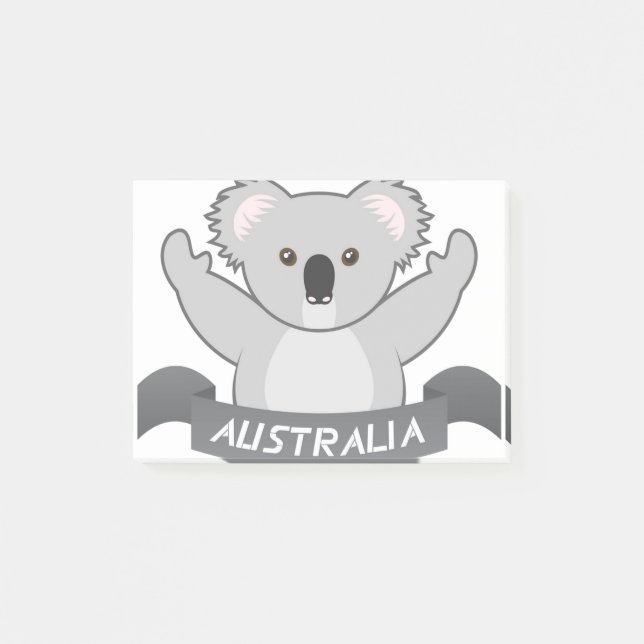 Post-it® Koala Soutien Australie Faune Australie Fort (Devant)