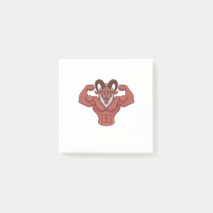 Post-it® Krampus Noël méchant qui fait des flexions de fitn
