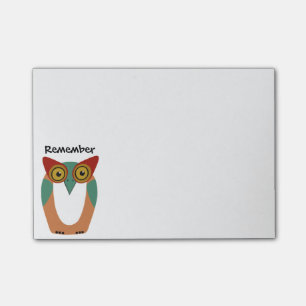 Post-it® La bande dessinée sage de hibou se rappellent des