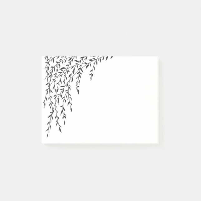 Post-it® La branche blanche noire de saule pleurant part de (Devant)
