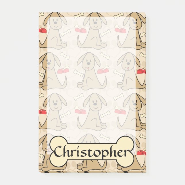 Post-it® La conception graphique de chiot Brown (Devant)