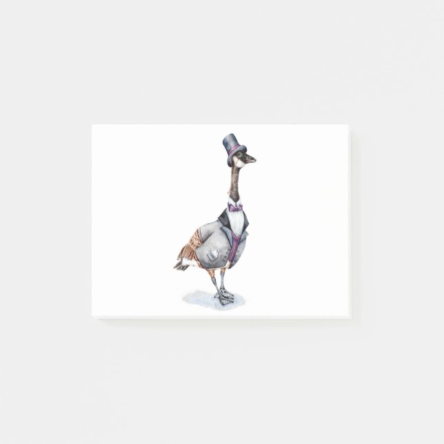 Post-it® La douce oie victorienne dans un chapeau supérieur (Devant)