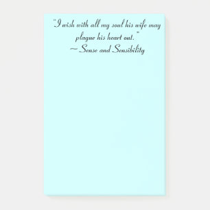 Post-it® La Femme Peut Peser Son Coeur Jane Austen Citation