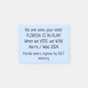 Post-it® La Floride Est En Jeu ! Notes de GOTV aux électeur