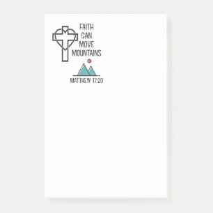 Post-it® La foi peut déplacer les montagnes Citation de la