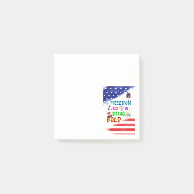 Post-it® La liberté colle en étant audacieux (Devant)