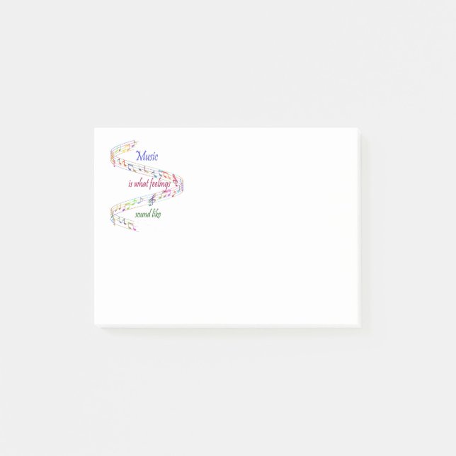 Post-it® La musique est ce que les sentiments sonnent comme (Devant)