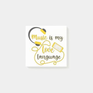 Post-it® La musique est ma langue d'amour phrase romantique