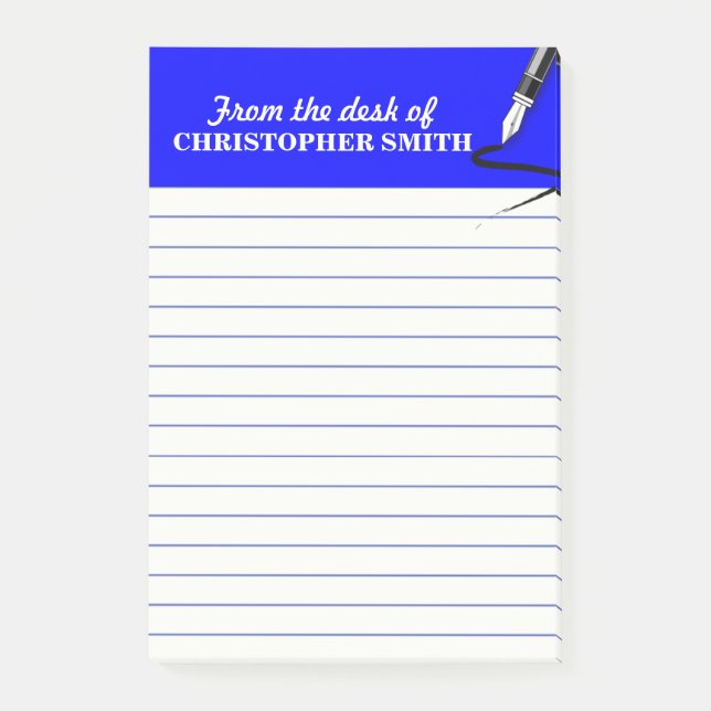 Post-it® La note BLEUE de Courrier-it® d'organisateur de (Devant)