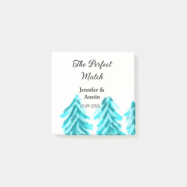 Post-it® La parfaite correspondance hiver pin bleu mariage  (Devant)