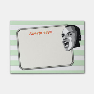 Post-it® La personne criant sur le vert en pastel barre