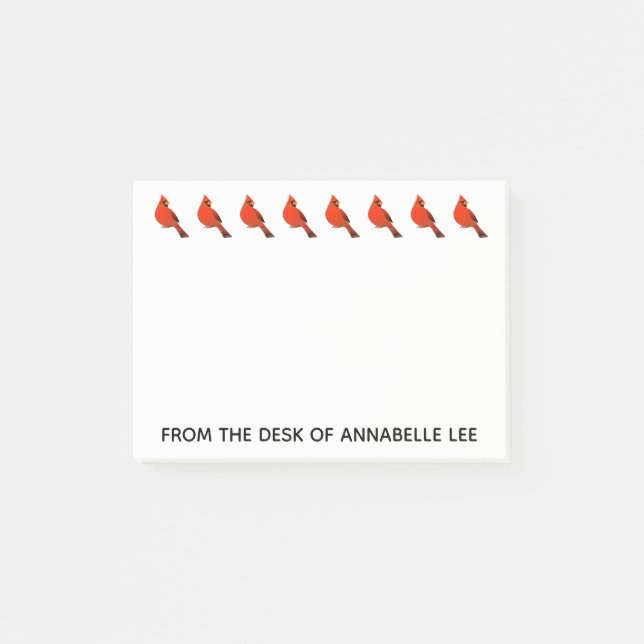 Post-it® La rangée des cardinaux personnalisent (Devant)