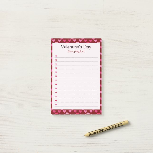 Post-it® la Saint-Valentin (Sur un bureau)
