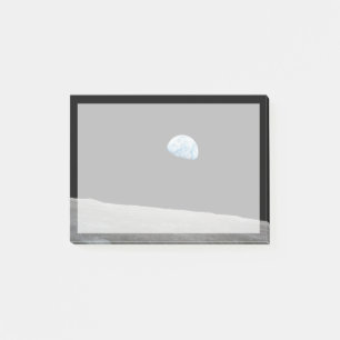 Post-it® La Terre S'Élève Au-Dessus De L'Horizon Lunaire.