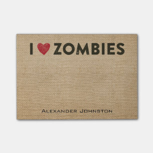 Post-it® La toile de jute de zombis du coeur I