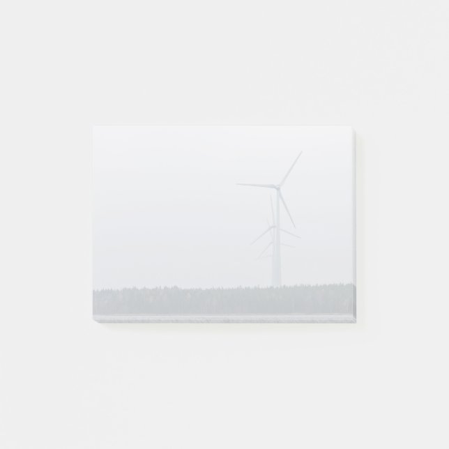 Post-it® La turbine orientée, turbines de vent grandes et (Devant)