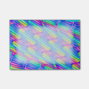 Post-it® La vague colorée d'arc-en-ciel de turquoise tord