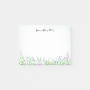 Post-it® La verdure rustique d'herbe de lavande jaillissent