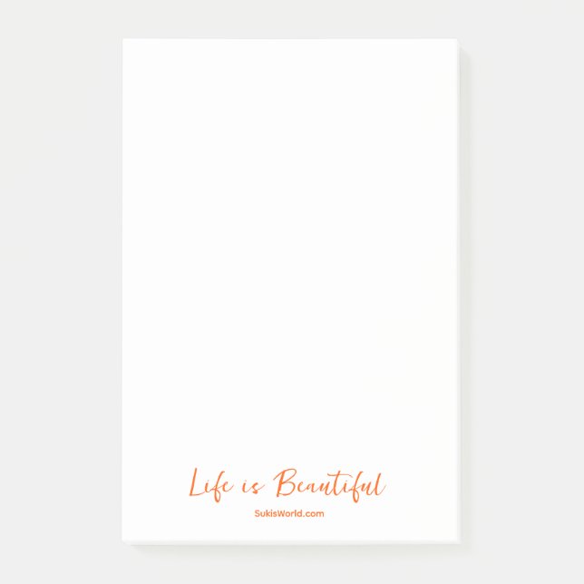 Post-it® La vie est belle Orange Blog Marque Site (Devant)