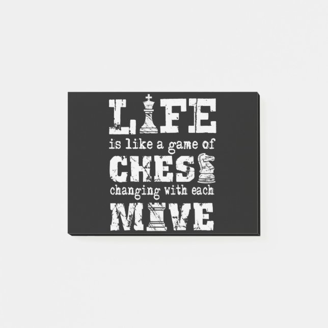 Post-it® la vie est comme un jeu d'échecs - changer avec ch (Devant)