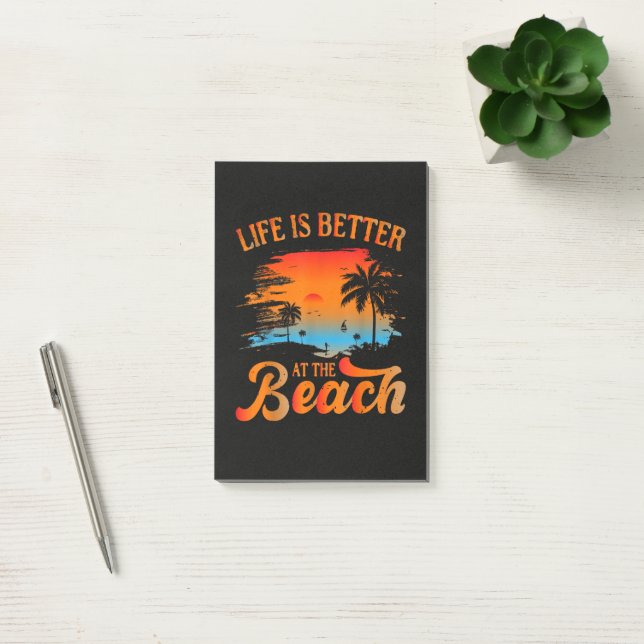 Post-it® La vie est meilleure à la plage (Bureau)