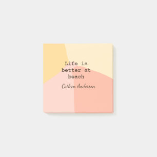 Post-it® La vie est meilleure à la plage jaune orange bohèm