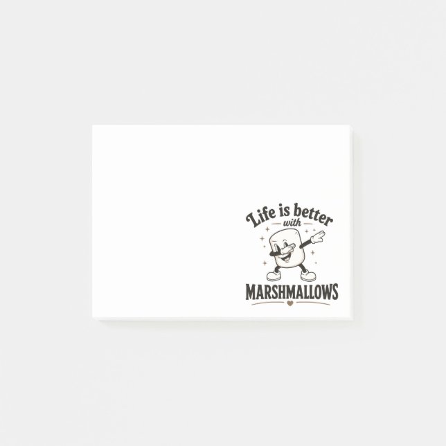 Post-it® La vie est meilleure avec des marshmallows (Devant)