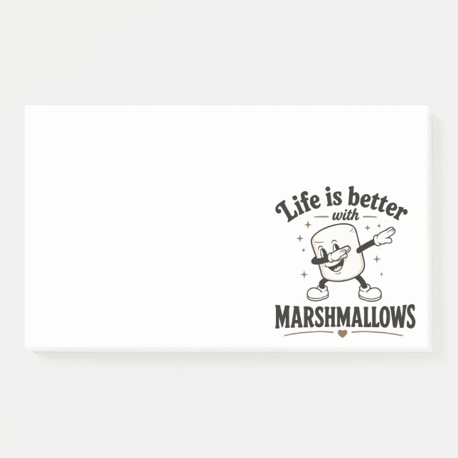 Post-it® La vie est meilleure avec des marshmallows (Devant)