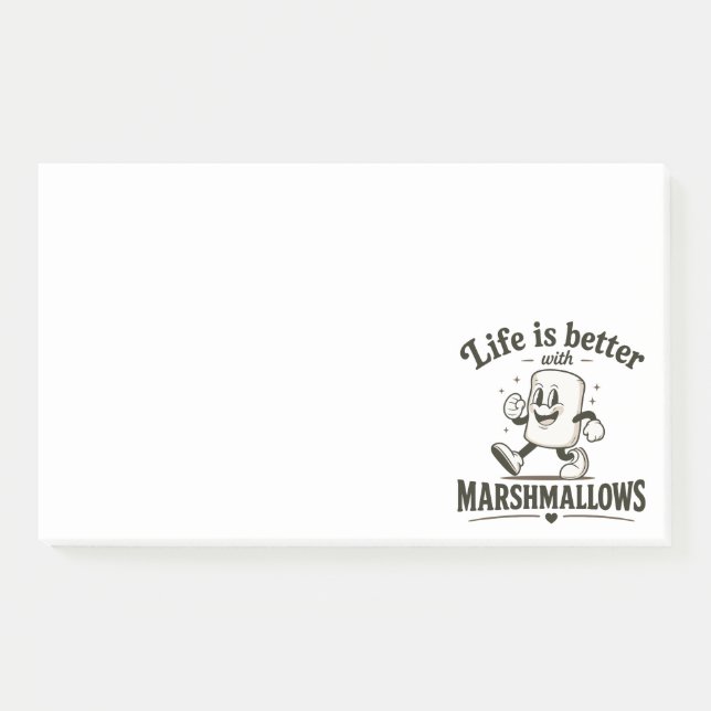 Post-it® La vie est meilleure avec des marshmallows (Devant)