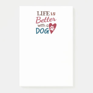 Post-it® 'La vie est meilleure avec un chien'