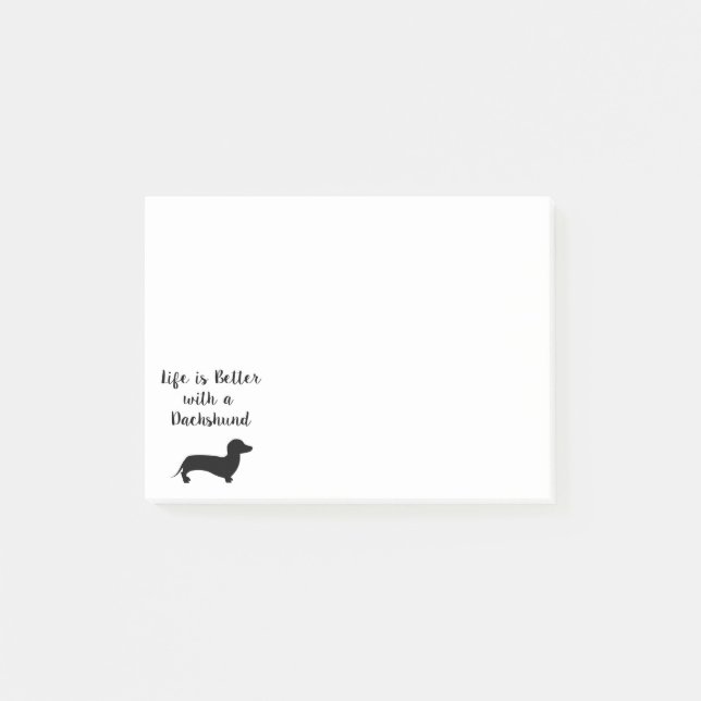 Post-it® La vie est meilleure avec un teckel (Devant)