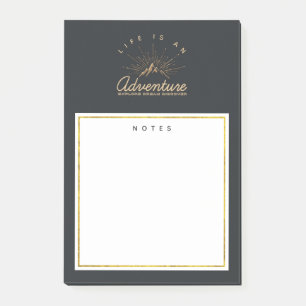 Post-it® La vie est une montagne d'aventure avec des rayons