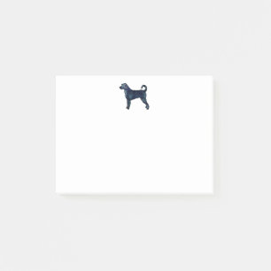 Post-it® Labradoodle Chien race Silhouette Aquarelle noire