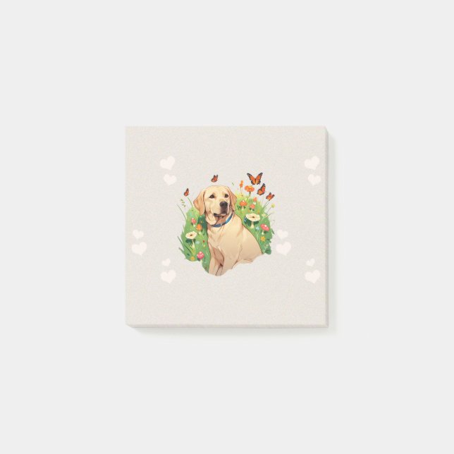 Post-it® Labrador Retriever avec papillons (Devant)