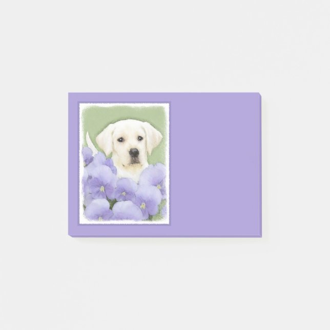 Post-it® Labrador Retriever Puppy Painting Original Chien A (Devant)