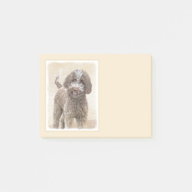 Post-it® Lagotto Romagnolo Peinture - Cute Original Chien A (Devant)