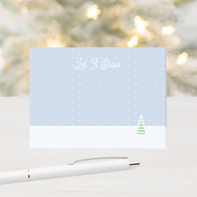 Post-it® Laisser neiger un arbre d'hiver minuscule Ice Blue (Créateur téléchargé)