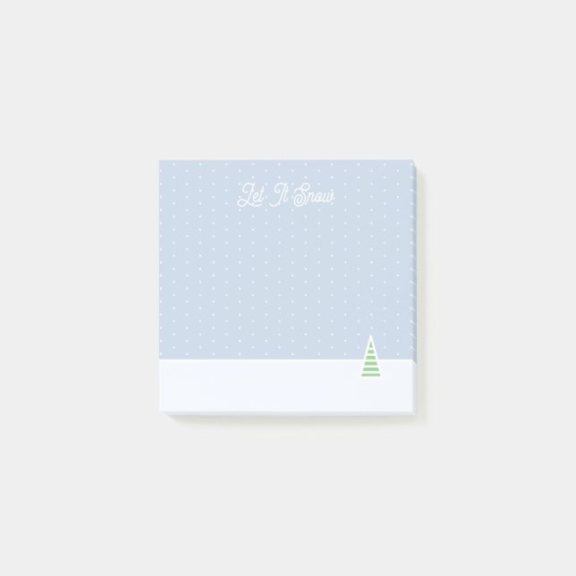 Post-it® Laisser neiger un arbre d'hiver minuscule Ice Blue (Devant)