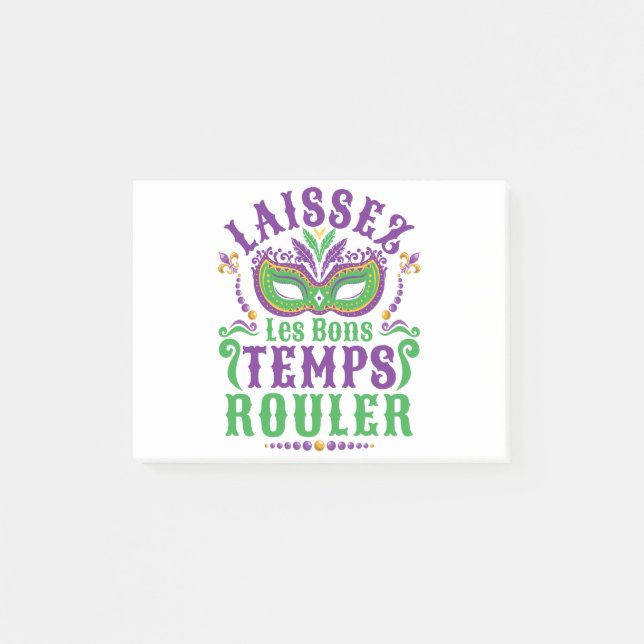 Post-it® Laissez Les Bons Temps Rouler Mardi Gras (Devant)
