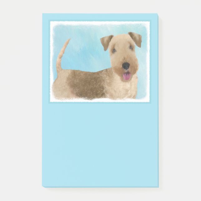 Post-it® Lakeland Terrier Peinture - Cute Original Chien Ar (Devant)