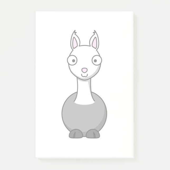 Post-it® Lama adorable de bande dessinée (Devant)